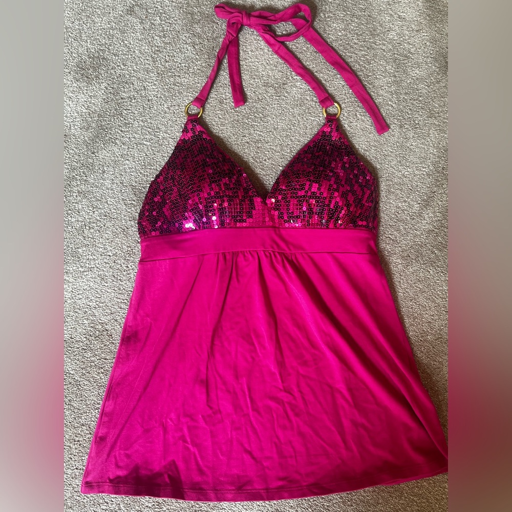 Pink halter top